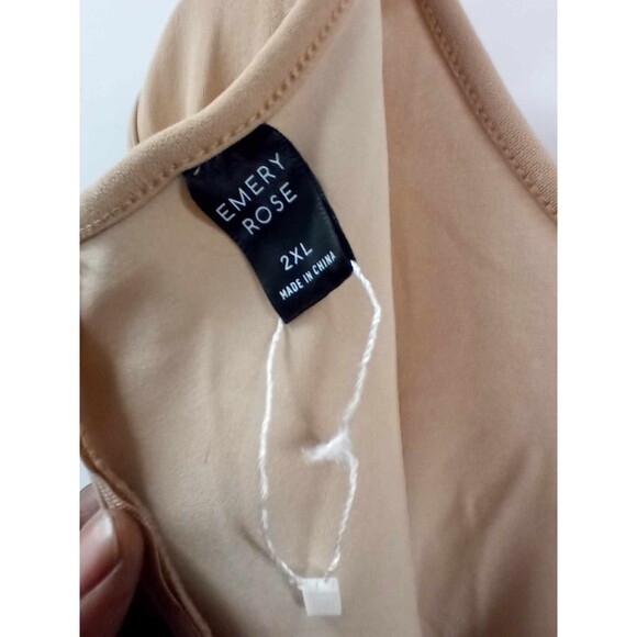 Emery Rose Women’s Tan Sleeveless Dress Button Detail Plus Size 2XL NWT - Picture 4 of 4